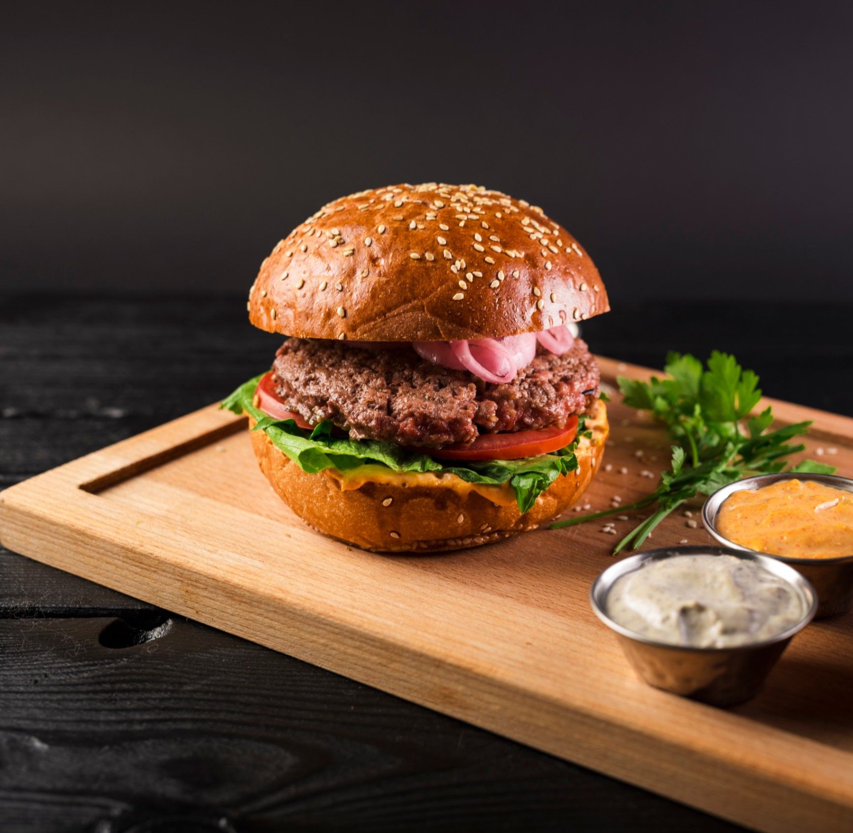 Mushroom Beef Burger in Thrissur