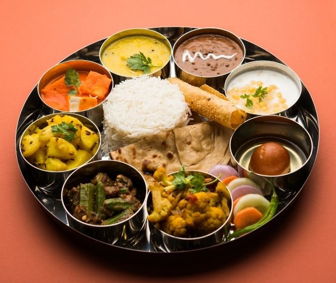 Pure Vegetarian Thali in Mysuru