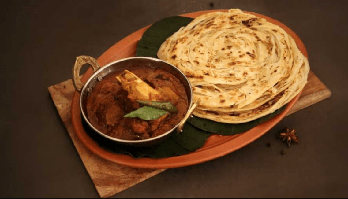 Porotta And Mutton Curry at Hotel New Paris, Muvattupuzha