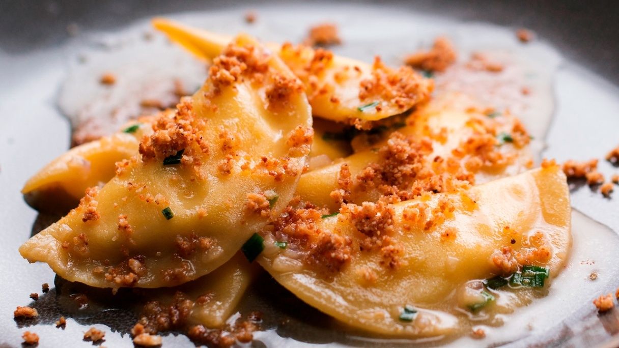 Prawn Ravioli in New Delhi