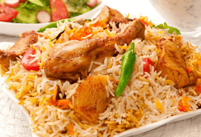 Butter Chicken Biryani at Ring Road Social, Indore