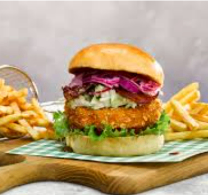 Louisiana Chicken Burger at Leon's Burgers & Wings Sarjapur Road, Bengaluru