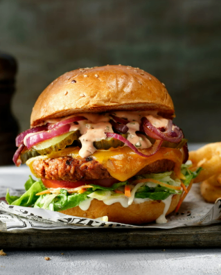 American Style Beef Burger in Thrissur