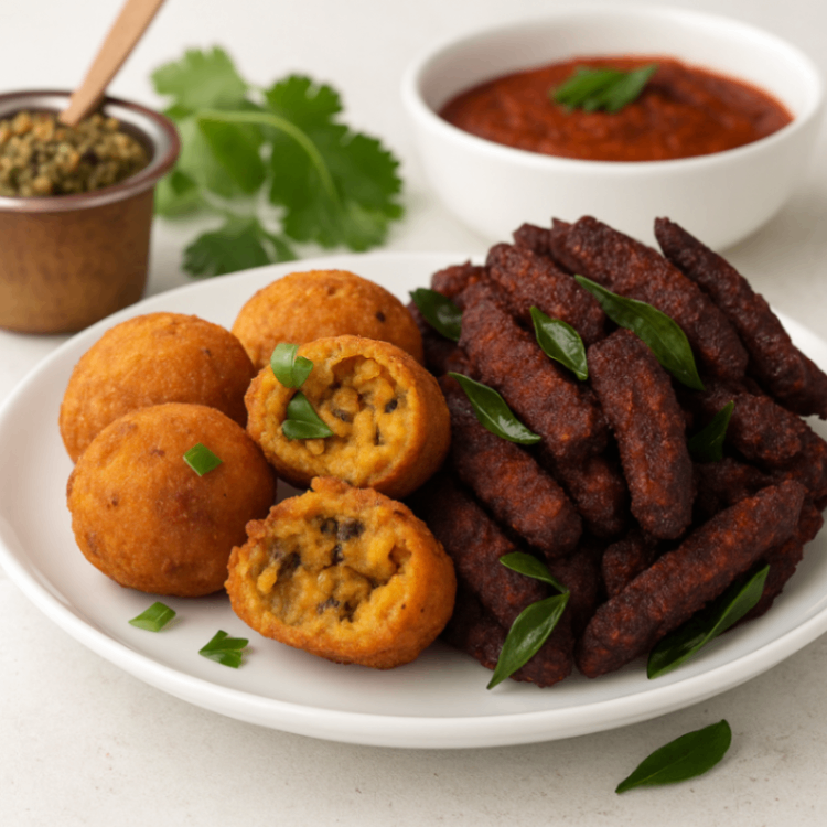 Beef Fry And Masala Bonda at Edele Hotel, Calicut