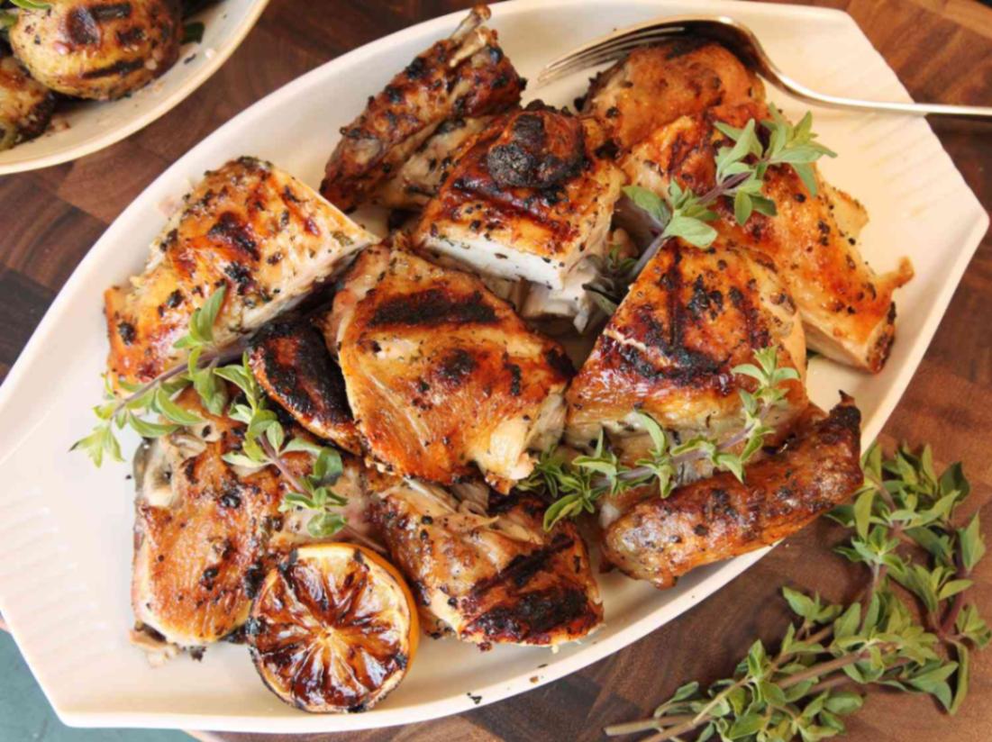 Grilled Chicken With Thyme And Garlic